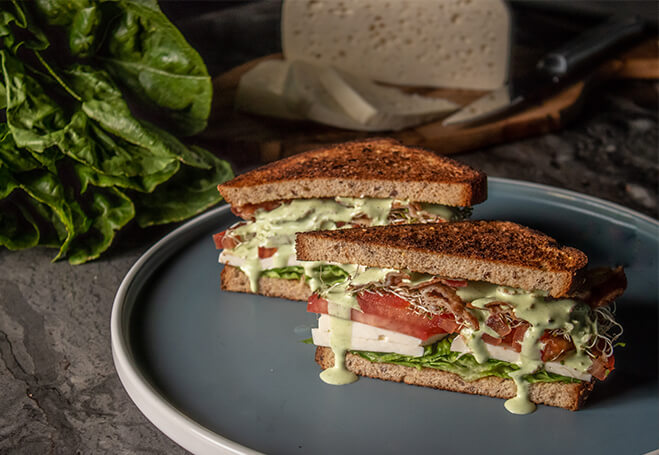 Creamy Veggie Sandwich with Heysa Eggless Mayonnaise
